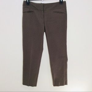 Limited Olive Green with Beige Dots Ankle Pants